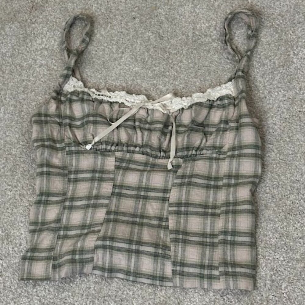 Kimchi Blue Milkmaid Gingham Top